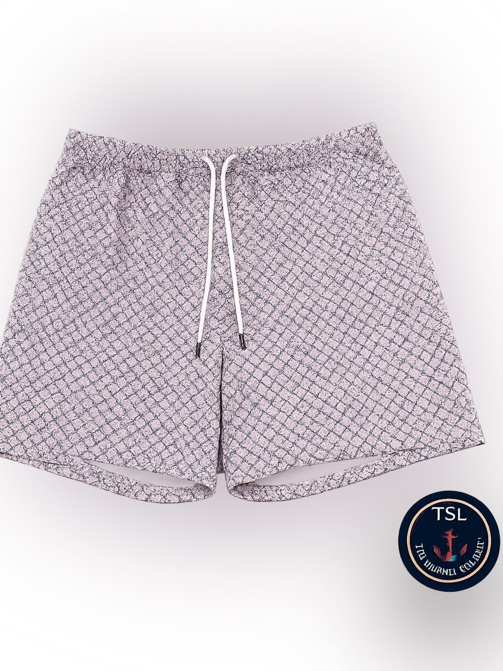 Goodfellow & Co Swim Trunks Mens XL Pink Pattern Drawstring Lined Shorts NWOT